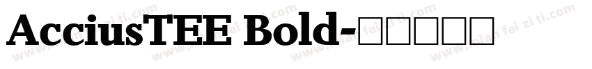 AcciusTEE Bold字体转换